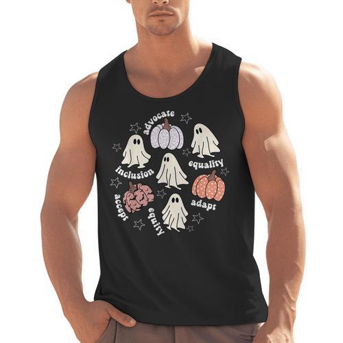 Halloween Advocate Heat Transfers Special Education Teacher Men Women Men Tank Top - teacherstshirts.com AU