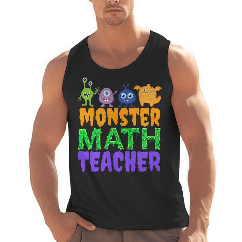 Halloween Monster Math Teacher Men Women Men Tank Top - teacherstshirts.com DE