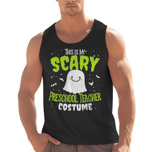 Halloween This Is My Scary Preschool Teacher Custome For Men Women Kids Men Tank Top - teacherstshirts.com CA