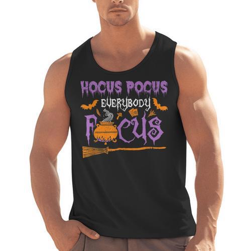 Halloween Teacher Or Student Hocus Pocus Everybody Focus For Men Women Kids Men Tank Top - teacherstshirts.com AU