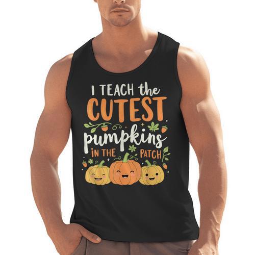 Halloween Teacher I Teach The Cutest Pumpkins In The Patch Men Tank Top - teacherstshirts.com