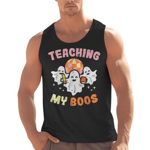 Halloween Teacher Teaching My Boos Costume Teacher Men Women Men Tank Top - teacherstshirts.com UK
