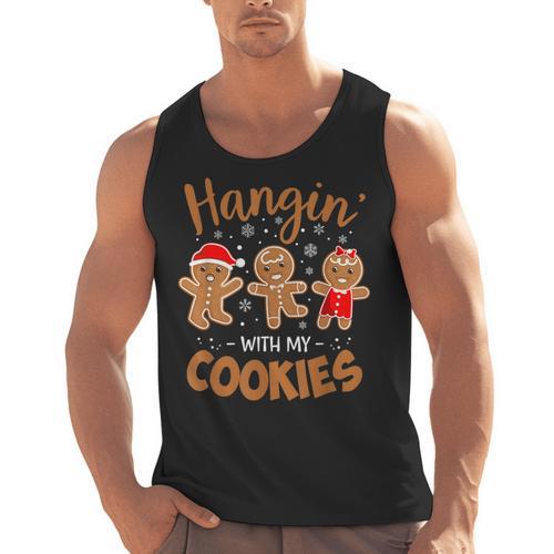 Hangin With My Cookies Gingerbread Women Christmas Teacher Men Tank Top - teacherstshirts.com DE