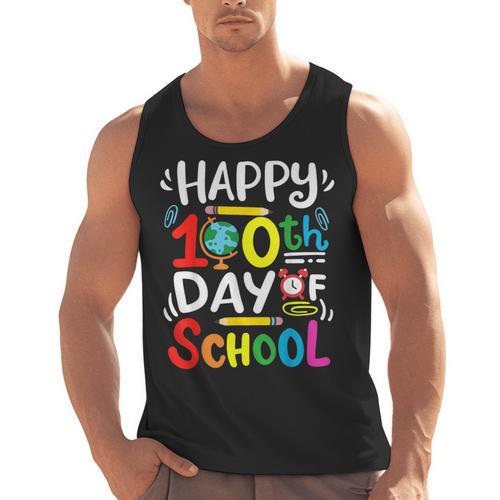 Happy 100th Day Of School 100 Days Of School Teacher Student Men Tank Top - teacherstshirts.com AU