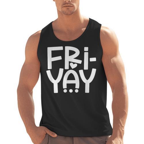 Happy Friyay Teacher Shirt Cute Teacher Fashion Fri-Yay Men Tank Top - teacherstshirts.com DE