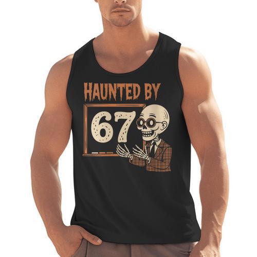 Haunted By 67 Halloween 67 Meme Six Seven Teacher Men Tank Top - teacherstshirts.com AU
