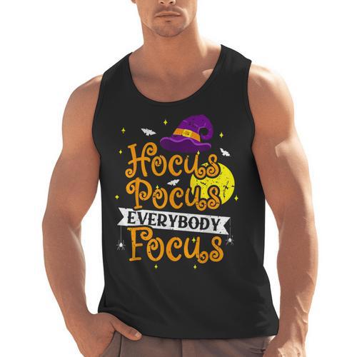 Hocus Pocus Everybody Focus Halloween Teacher Men Women Kids Men Tank Top - teacherstshirts.com DE