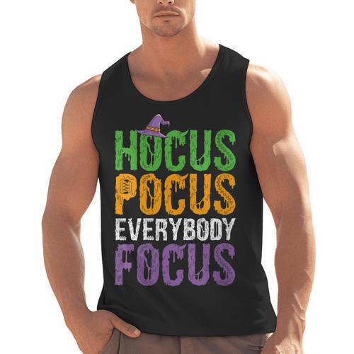 Hocus Pocus Everybody Focus Teacher Halloween Men Tank Top - teacherstshirts.com DE