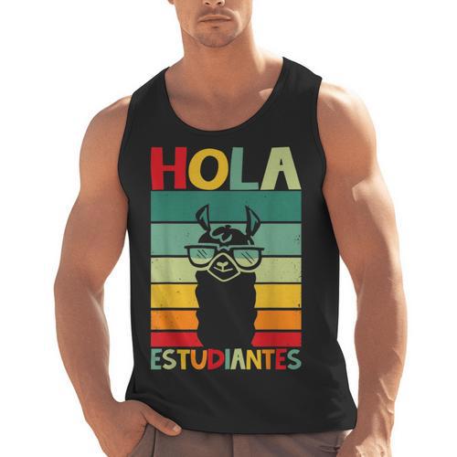 Hola Estudiantes Spanish Teacher Back To School 2025 Men Tank Top - teacherstshirts.com