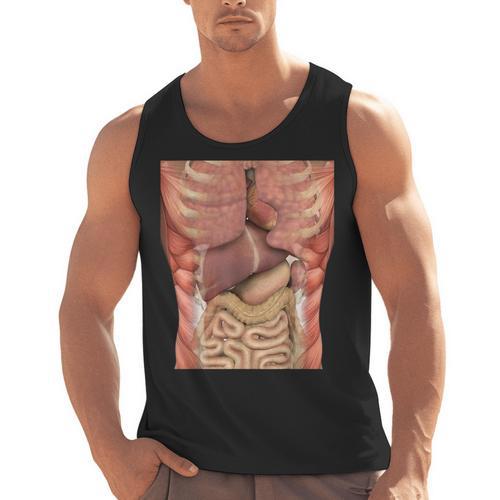 Human Muscles Organs Scary Anatomy Teacher Halloween Costume Men Tank Top - teacherstshirts.com CA