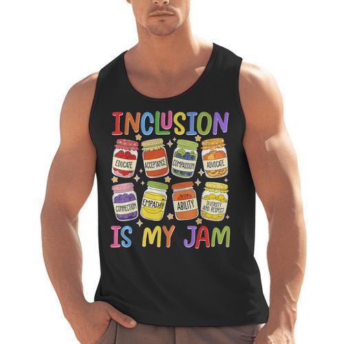 Inclusion Is My Jam SPED Teacher Special Education Teacher Men Tank Top - teacherstshirts.com AU