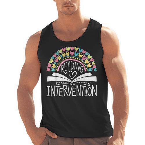 Intervention Teacher Reading Intervention Men Tank Top - teacherstshirts.com