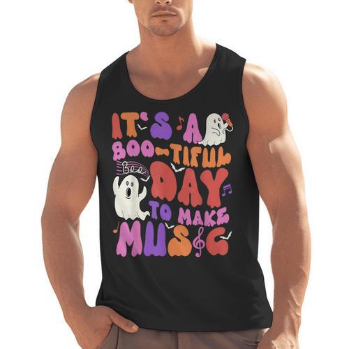 It's a Bootiful Day To Make Music Halloween Music Teacher Men Tank Top - teacherstshirts.com UK
