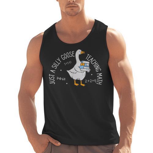 Just A Silly Goose Teaching Math Teacher Back To School Men Tank Top - teacherstshirts.com DE