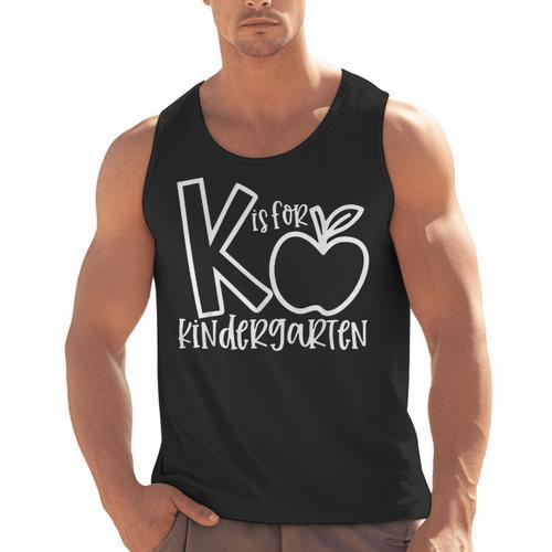 K Is For Kindergarten Kindergarten Teacher Men Women Girls Kids Men Tank Top - teacherstshirts.com