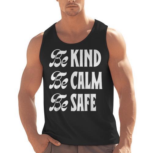 Be Kind Be Calm Be Safe Awareness For Teachers For Men Women Kids Men Tank Top - teacherstshirts.com