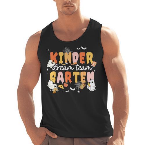 Kindergarten Dream Ghost Team Fall Halloween Spooky Teachers Men Tank Top - teacherstshirts.com AU