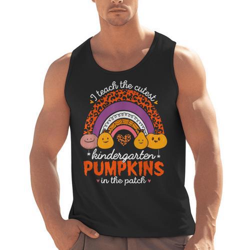 Kindergarten Teacher Pumpkin Patch Cute Men Tank Top - teacherstshirts.com