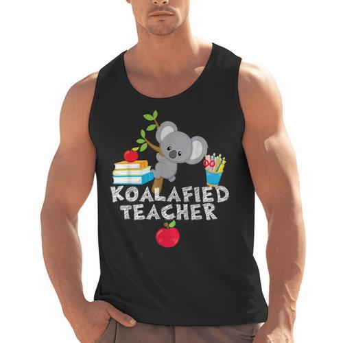 Koalafied Teacher Proud School Teacher Koala Cute T-Shirt Men Tank Top - teacherstshirts.com