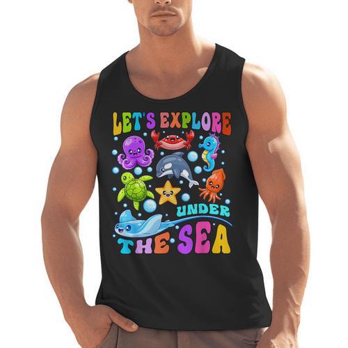 Let's Explore Under The Sea Back To School Student Teacher Men Tank Top - teacherstshirts.com