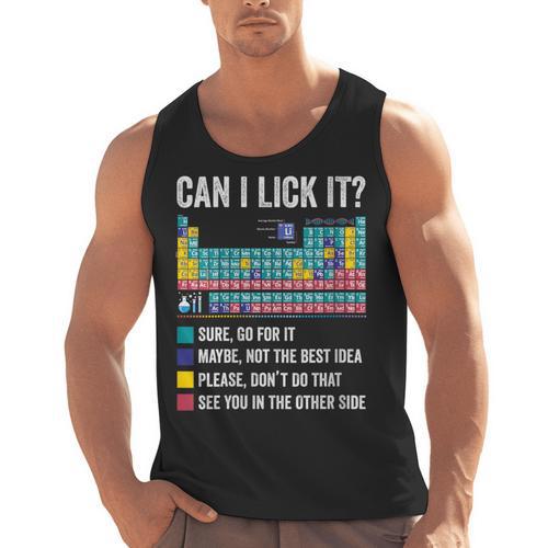 Can I Lick It Periodic Table Of Elements Science Teacher Men Tank Top - teacherstshirts.com AU