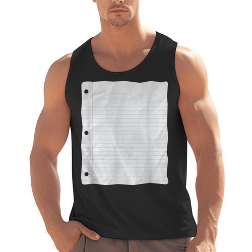 Lined Paper Notebook Halloween Costume For Students Teachers For Men Women Kids Men Tank Top - teacherstshirts.com UK