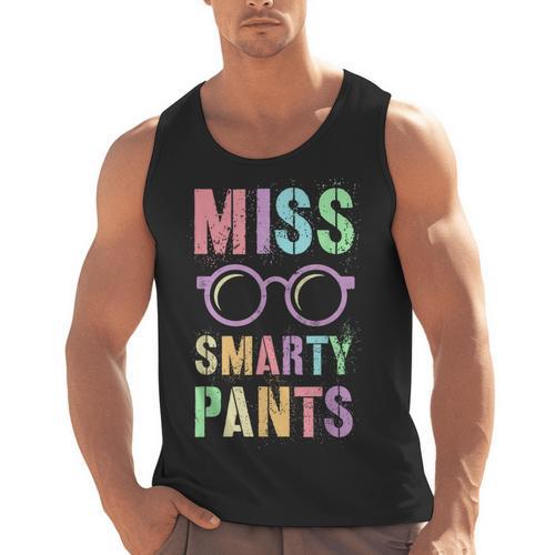 Little MISS SMARTY PANTS School Grad Teacher Last Day Men Tank Top - teacherstshirts.com