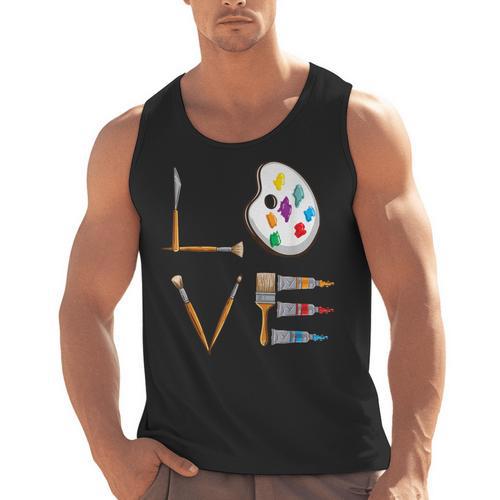 Love Art For Artist Art Teacher Men Tank Top - teacherstshirts.com UK