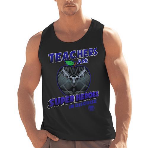 Marvel Teachers Are Super Heroes In Disguise Panther Men Tank Top - teacherstshirts.com
