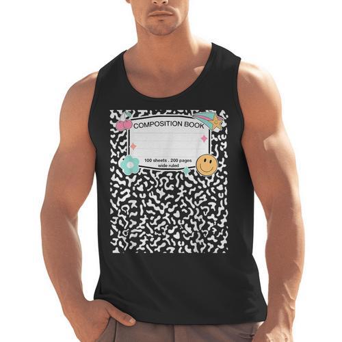 Matching Group Halloween Teacher Composition Book Notebook Men Tank Top - teacherstshirts.com
