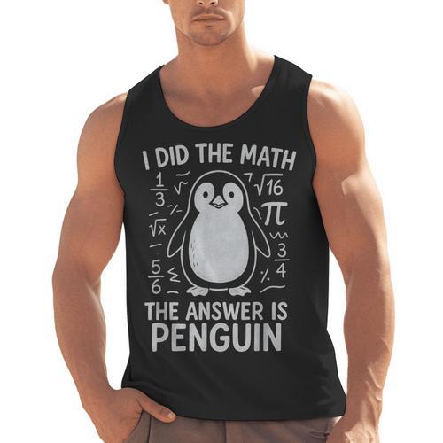 I Did The Math The Answer Is Penguin Math Teacher Men Tank Top - teacherstshirts.com