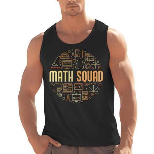 Math Squad For Teacher Or Student Mathematics Men Women Kids Men Tank Top - teacherstshirts.com AU