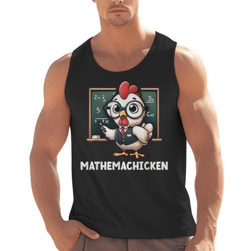 Math Teacher Chicken Mathemachicken Pun Men Tank Top - teacherstshirts.com CA