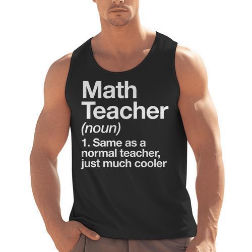 Math Teacher Definition Back To School First Day Men Tank Top - teacherstshirts.com