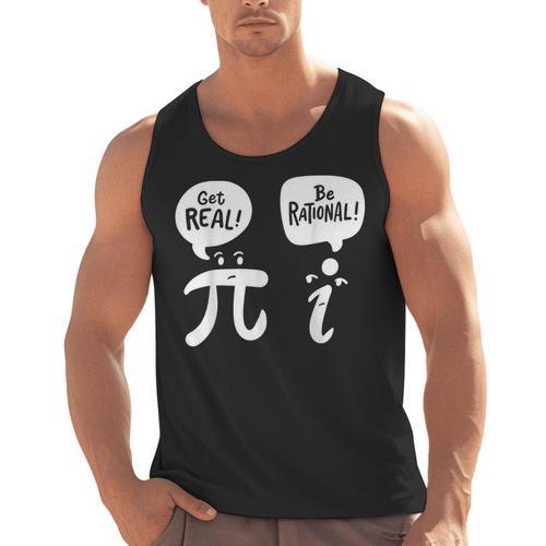 Math Teacher Math Student Be Real Get Rational Men Tank Top - teacherstshirts.com CA