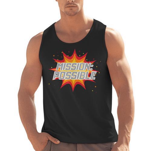 Mission Possible Motivational Inspirational School Teacher Men Tank Top - teacherstshirts.com