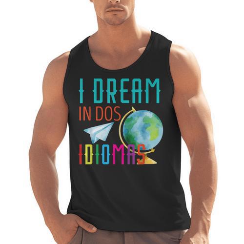 Multilingual Teacher In Dos Idiomas Linguist Language Men Tank Top - teacherstshirts.com