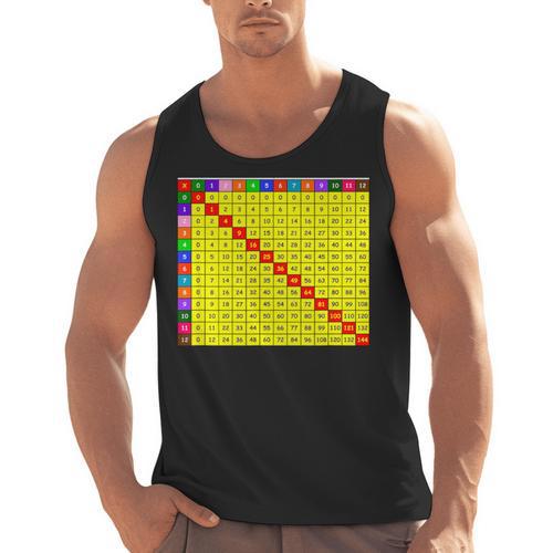 Multiplication Table Chart Math Shirt Teacher Student Outfit For Men Women Girls Kids Men Tank Top - teacherstshirts.com DE