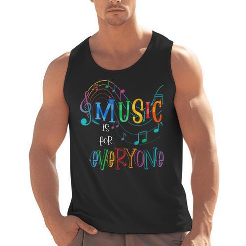 Music Is For Everyone Love For Music Teachers Men Tank Top - teacherstshirts.com AU
