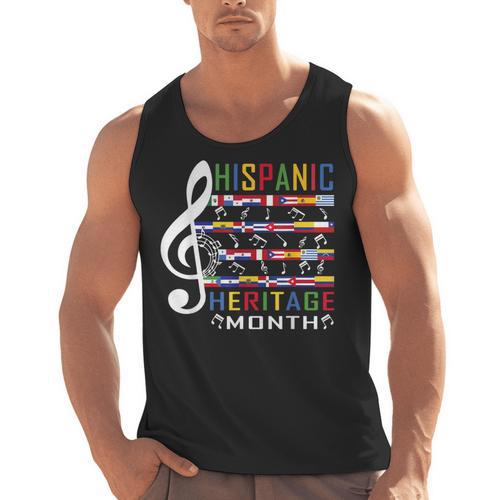 Music Teacher Kid National Hispanic Heritage Month Men Tank Top - teacherstshirts.com