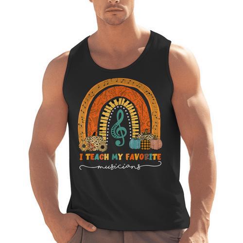 Music Teacher I Teach My Favorite Musicians Autumn Rainbow Men Women Men Tank Top - teacherstshirts.com