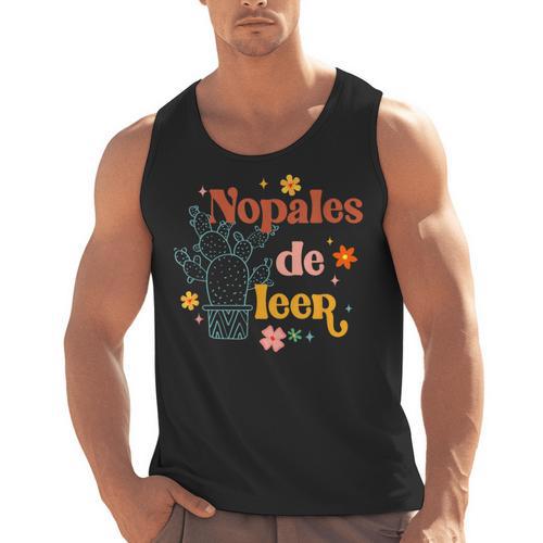 Nopales De Leer Spanish Teacher Maestra Cactus Bilingual Men Tank Top - teacherstshirts.com UK
