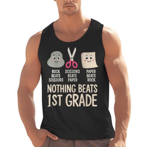 Nothing Beats 1st Grade Back To School Kids Teachers Men Tank Top - teacherstshirts.com