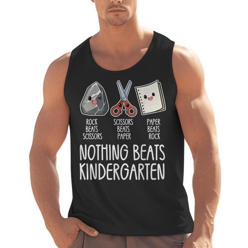 Nothing Beats Kindergarten Back To School Kid Teacher Men Tank Top - teacherstshirts.com