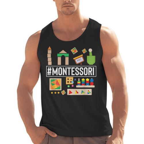 Novelty Montessori Studying Learning Schooling Teacher Love For Men Women Men Tank Top - teacherstshirts.com