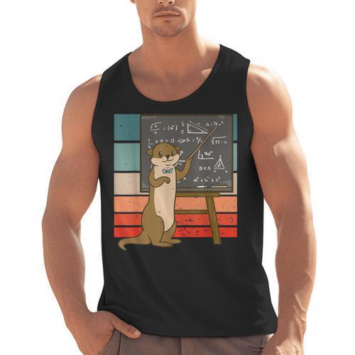 Otter Professor Teacher Teaching Maths Mathematics Men Tank Top - teacherstshirts.com AU