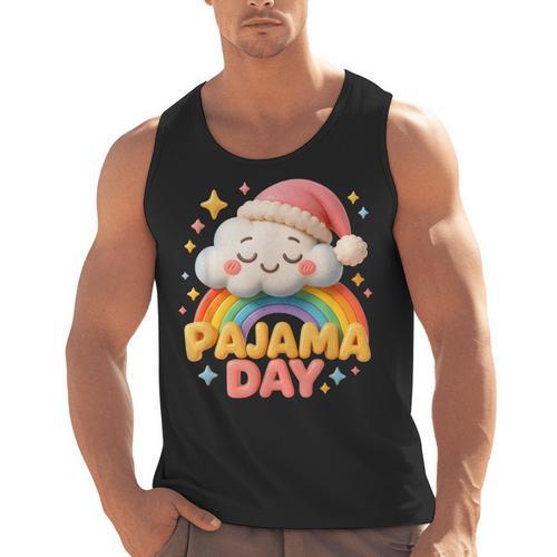 Pajama Day School Spirit Week Sleepy Cloud Teacher Student Men Tank Top - teacherstshirts.com