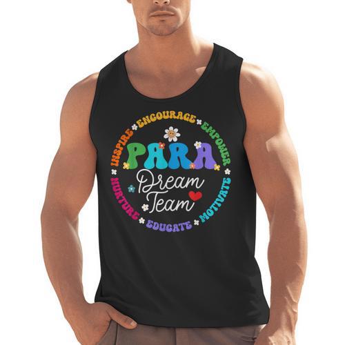 PARA Dream Team Teacher Paraprofessional Paraeducator Men Tank Top - teacherstshirts.com AU