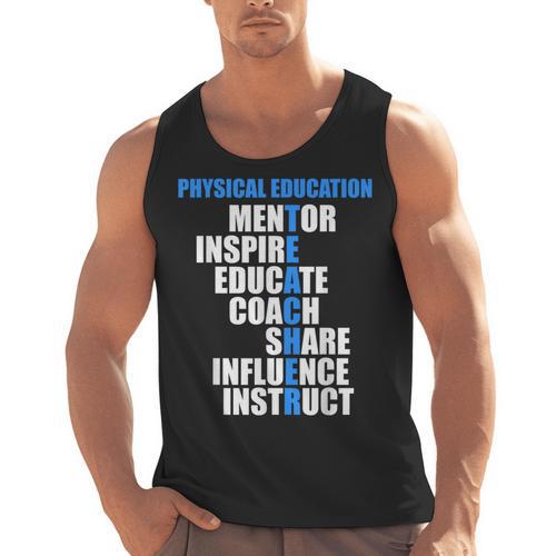 PE Physical Education Teacher For PE Teacher Men Tank Top - teacherstshirts.com AU