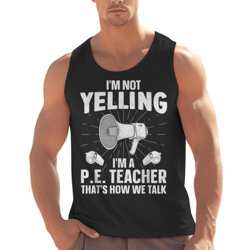 PE Teacher Art For Men Women Gym Teacher Physical Education Men Tank Top - teacherstshirts.com DE